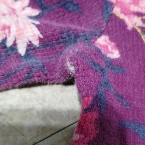 Old Navy 2t Purple Thermal Lotus Flower Floral Long Sleeve shirt Girl - Picture 12 of 12